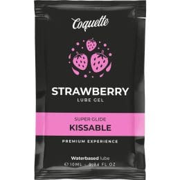 COQUETTE COSMETICS - STRAWBERRY WATER BASED KISSABLE LUBRICANT POCKET 10 ML